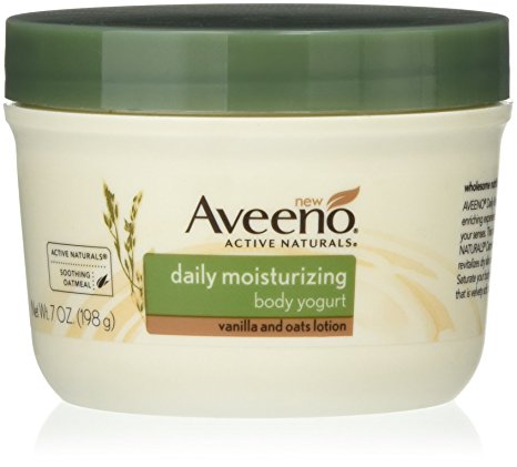 Aveeno Active Naturals Daily Moisturizing Body Yogurt Moisturizer, Vanilla and Oats, 7oz, 7 Ounce