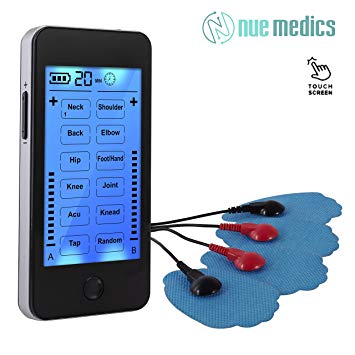 Tens Unit Muscle Stimulator [Lifetime Warranty] Touch Screen Rechargeable Tens EMS Device Machine with Constant Mode Touchscreen Electronic Pulse Massager for Pain Relief [Newest Model]
