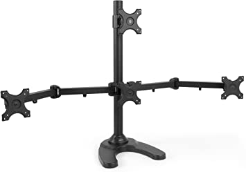 VIVO Quad LCD Monitor Desk Stand/Mount Free Standing with Optional bolt-through mount 3   1 = 4 Screens upto 24" (STAND-V004T)