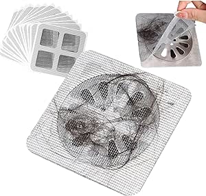 2024 New Disposable Floor Drain Sticker，4Inches Floor Drain Sticker，Disposable Hair Drain Stickers, Sink Drain Strainer Screen Catcher (50pcs)