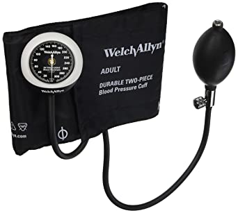 Welch Allyn DS45-11CB Gauge with Durable Two Piece, Adult Cuff and Bladder