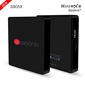 Beelink Mini MXIII II 4K Android 6.0 RAM DDR3 2GB ROM Onboard eMMC Flash 32GB 2.4G Wifi BT4.0 100M LAN TV Box