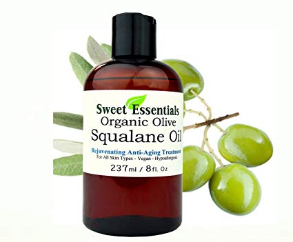 100% Pure Organic Squalane Oil - 8oz With Pump - Imported From Italy - Olive Derived - Vegan - Anti Aging - Skin Regenerating  - Non Greasy - Doesnt Feel Like The Traditional Oil