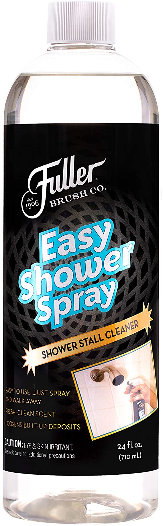 Fuller Brush Easy Shower Spray Refill Bottle - 24 oz - No Rinse & Scrub Daily Bathroom Cleaner - Quick After Bath Cleaning Method For Grime, Soap Scum & Mildew Free Glass Door & Tiles