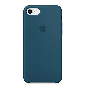 Optimal shield Soft Leather Apple Silicone Case Cover for Apple iPhone 7 (4.7inch) Boxed- Retail Packaging (Cosmos Blue)