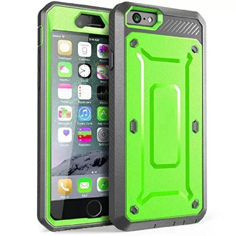 iPhone 6 Plus/6s Plus Case,D.K-Tech [Heavy Drop Protection] Full-body Rugged Holster Case & Front Casing Built-in Screen Protector--Unicorn Beetle Hybrid Layer Defender Protective Case with Belt Clip Holster for Apple iPhone 6 Plus/6s Plus 5.5inch [iPhone 6  6s  5.5"] (JK-I6  Green)