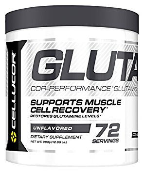 Cellucor Glutamine Powder, Post Workout Recovery with Glutamine Supplement, Cor-Performance Series, Unflavored, 72 Servings