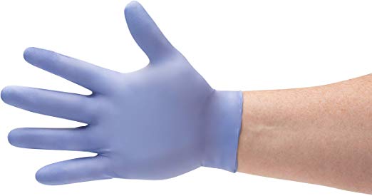 Disposable Blue Nitrile Economy Powder Free Medical Exam Gloves Size: Large 500 Pieces