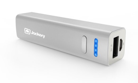 Jackery Mini Portable Charger 3200mAh - External Battery Pack Power Bank and Portable iPhone Charger for Apple iPhone 6s 6s Plus 6 5 iPad Pro iPad Mini Samsung Galaxy S6 and S5 Silver