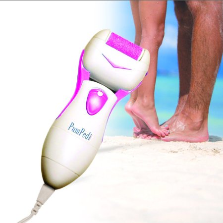 PumPedi Rechargeable Electric Callus Remover for Feet - Pedicure Foot File Tool - More Powerful than Battery Operated Model - Easily Removes Hard Skin for Smooth Feet Fast -GUARANTEED for LIFE (Pink)