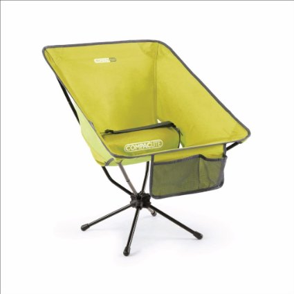 Compaclite Deluxe Steel Camping Portable Chair for Outdoor Camping/Picnic/Hiking/Motorcycling/Bicycling/Fishing/Garden BBQ/Beach/Patio with Carry Bag, Lime Green