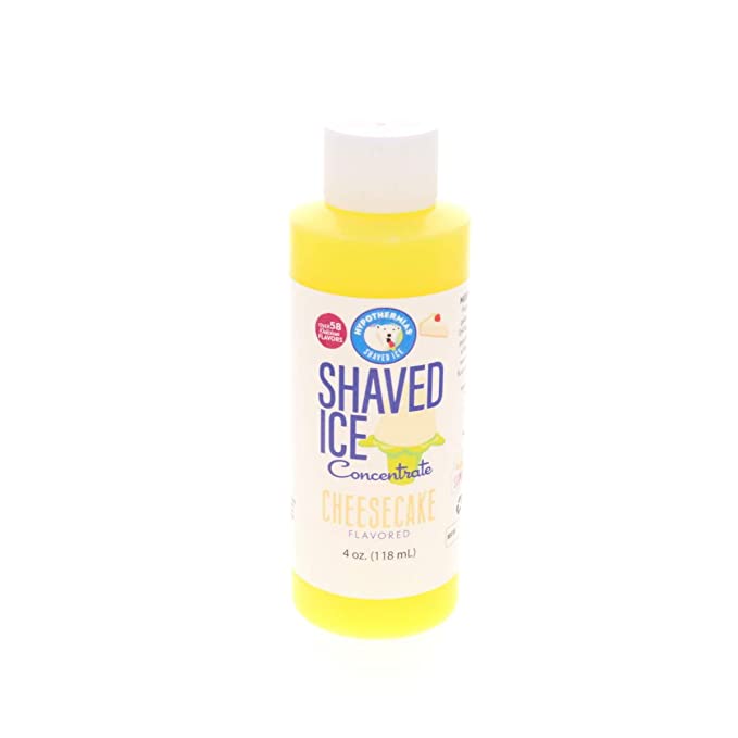 Cheesecake Shaved Ice and Snow Cone Flavor Concentrate 4 Fl Ounce Size