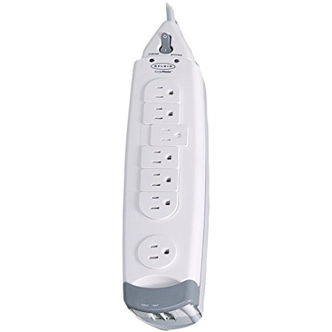 Belkin 7-Outlet SurgeMaster Home Series Power Strip Surge Protector with 12-Foot Power Cord, 1045 Joules (F9H710-12)