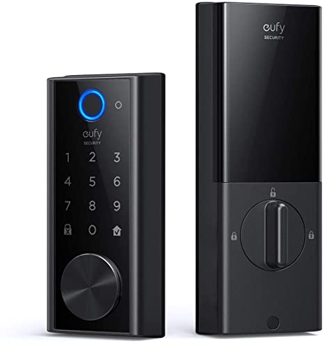 eufy Security Smart Lock Touch & Wi-Fi, Fingerprint Scanner, Keyless Entry Door Lock, Smart Wi-Fi Lock, Bluetooth Electronic Deadbolt, Touchscreen Keypad, BHMA Certified, IP65 Weatherproofing