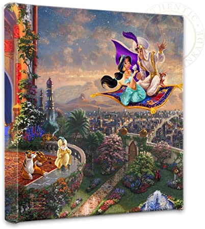 Thomas Kinkade - Gallery Wrapped Canvas , Aladdin , 14" x 14" , 63636