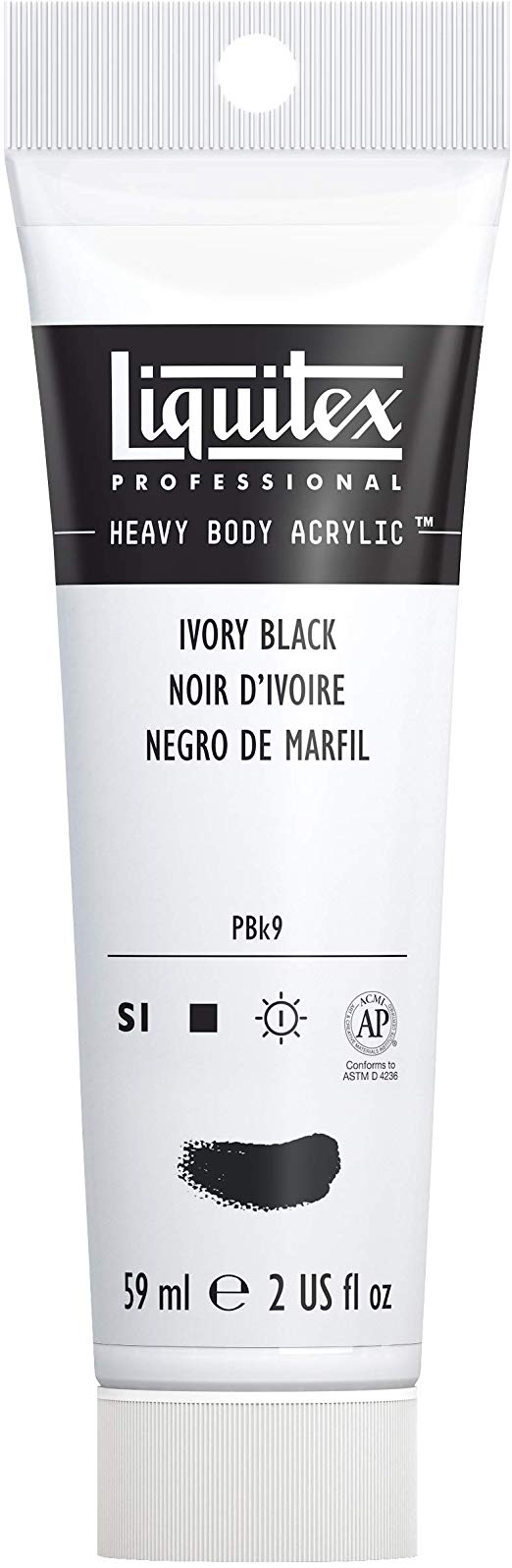 Liquitex Professional Heavy Body Acrylic Paint, 2-oz Tube, Ivory Black