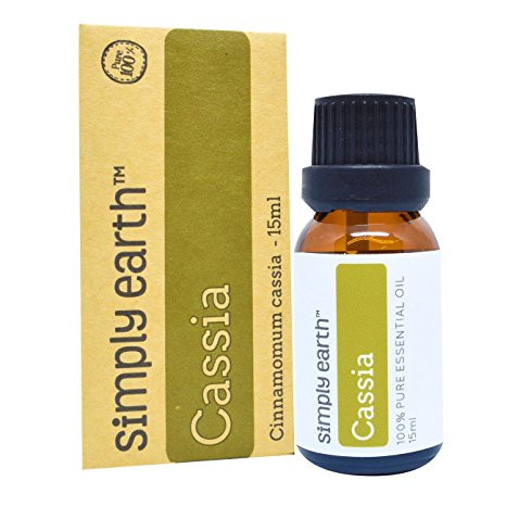 Cassia Essential Oil, 100% Pure Therapeutic Grade - 15 ml by Simply Earth