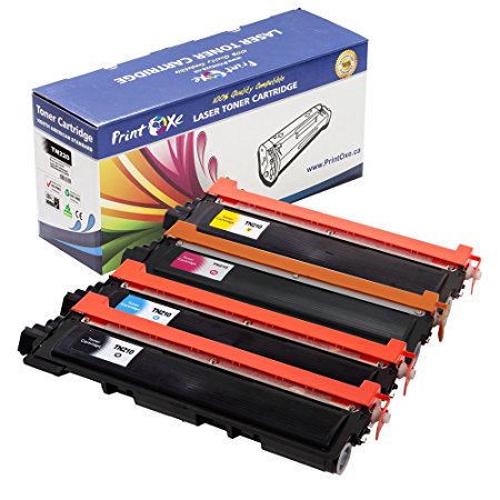 PrintOxe™ Compatible Set Replacement for TN-210 of 4 Laser Toners ( Black, Cyan, Magenta, Yellow) TN210 for Printers MFC-9010CN, MFC-9120CN, MFC-9320CW and HL-3040CN, HL-3070CW