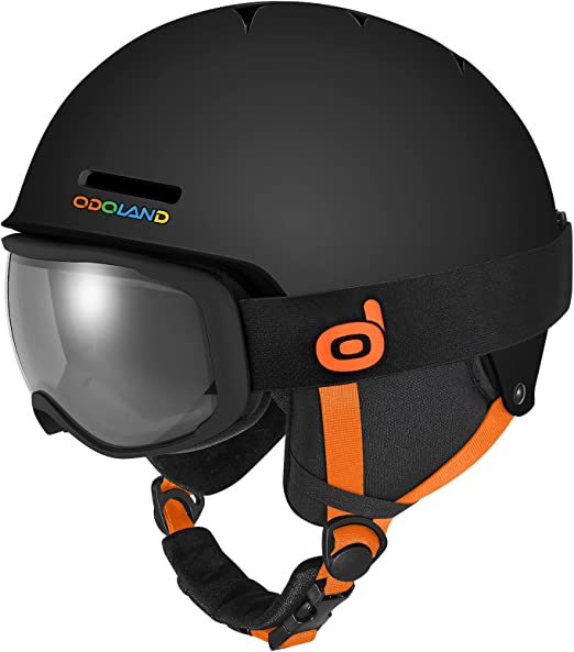 Odoland Kids Ski Helmet, Snow Helmet with Ski Goggles, Shockproof, Windproof, Safety Snow Sports Helmets and Protective Goggles for Boys Girls and Youth