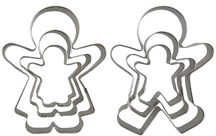 6PCS Cute Funny Gingerbread Boy and Girl Christmas Lebkuchen Cookie Cutter Molds, Like A Family by CSPRING