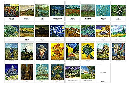 New Collectible Edition!artist and Van Gogh collection postcards. 30 Various Van Gogh Postcards 4x6 Inch(Van Gogh)