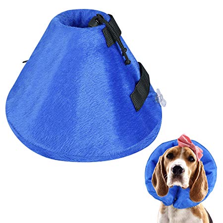 ONSON Dog Cone Collar Soft - Inflatable Dog Collars for After Surgery, Adjustable Soft Pet Recovery E-Collar, Comfy Cone for Small Medium Large Dogs Cats