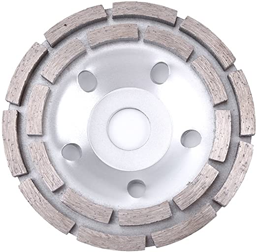 115/125/180mm 5inch Diamond Grinding Disc Double Row Cup Wheel for Angle Grinder Stone Grinding, Asphalt Grinding, Ceramic Grinding (125mm)