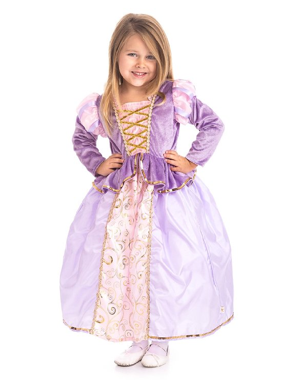 Little Adventures Classic Rapunzel Princess Dress Up Costume for Girls