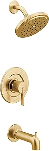 Moen T2263EPBG CIA Collection Posi-Temp Eco-Performance 1-Handle Tub and Shower Faucet Trim Kit, Valve Required, Brushed Gold