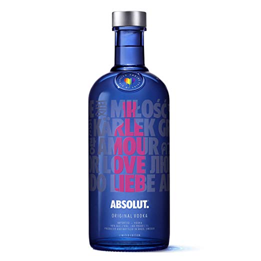 Absolut Vodka 1 L Limited Edition Drop Bottle (Colourways Vary) - Exclusive to Amazon
