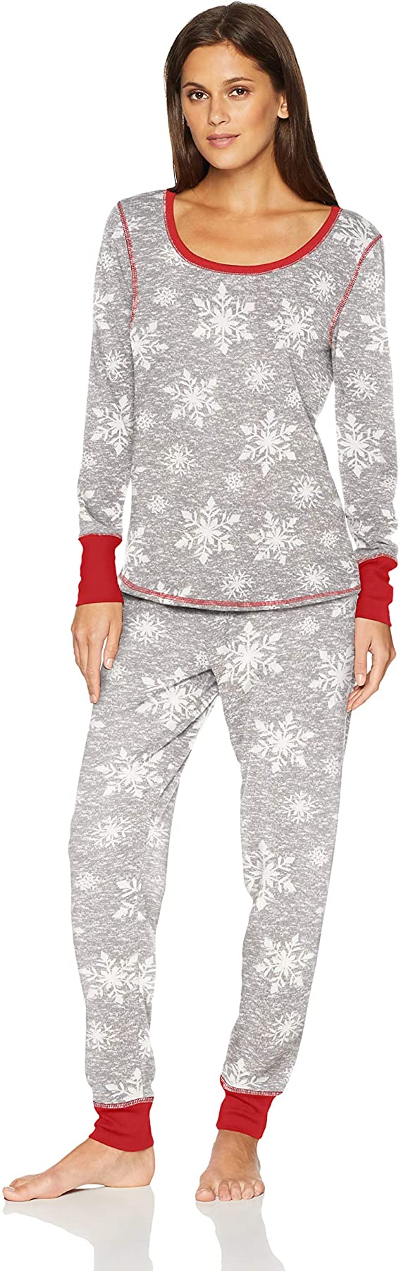 Amazon Brand - Mae Women's Sleepwear Thermal Pajama Set