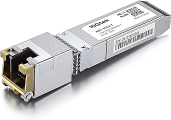 1.25/2.5/5/10G-T SFP  RJ-45 CAT.6a Copper Transceiver, up to 30 Meters, Compatible with Cisco SFP-10G-T-S, Ubiquiti UniFi UF-RJ45-10G, Netgear, Fortinet, D-Link, Supermicro and More