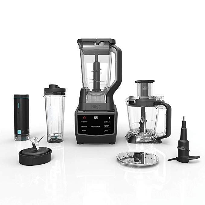 Ninja Smart Screen Blender and Food Processor with FreshVac Technology, 1400-Peak-Watt Base, 9 Auto-iQ Programs & Touchscreen Display (CT672V), Black