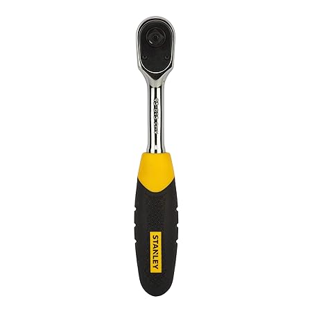 Stanley STMT95895-8B Metal Quick Release Pear Head Ratchet (Yellow, 1/4 inches)