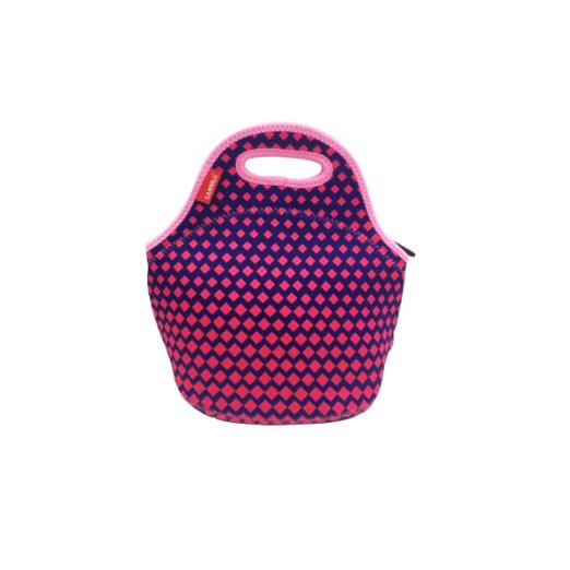 Hippih Insulated Neoprene Lunch Tote Bag(Pink Square)