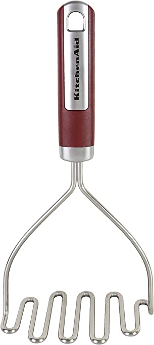 KitchenAid Gourmet Stainless Steel Wire Masher, Red, 14.75 inches