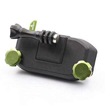 LOTOPOP StrapMount Backpack Clip Fast Clamp / LifeVest / SCUBA Mount for Gopro 5 3  4 Session XIAOMI YI Cameras-Green