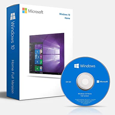 Windows 10 Home 64 Bit OEM DVD Software - English for 1 PC