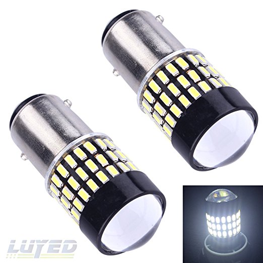 LUYED 2016 Newest! 2 x 900 Lumens Super Bright 12-24v 1157 3014 78-smd White Color 1157 2057 2357 7528 LED Bulbs used for turn signal lights ,tail lights