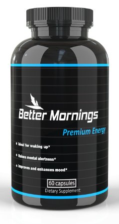 Better Mornings Nootropic Energy Capsules  Coffee and Energy Drink Replacement  Best Energy Pills Without Jitters  Brain Supplement  Focus Pills with Phenylethylamine  Strong Vitamins for Energy