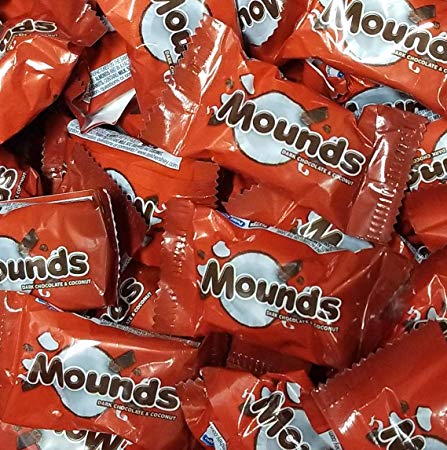MOUNDS Dark Chocolate and Coconut, Snack Size (Bag of 2 Pound)