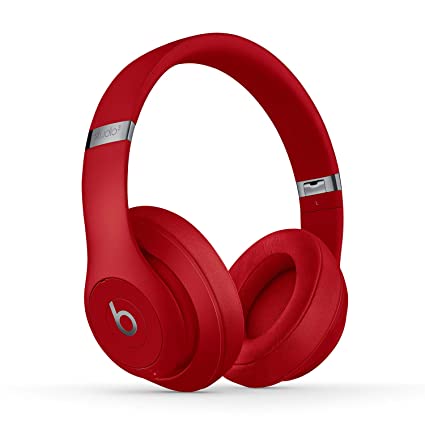 Beats Studio3 Wireless Noise Cancelling Over-Ear Headphones - Apple W1 Headphone Chip, Class 1 Bluetooth, Active Noise Cancelling, 22 Hours of Listening Time, Built-in Microphone - Red