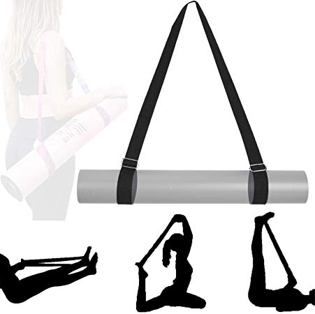 Xtextile Yoga Mat Strap, Non Slip & Comfortable Yoga Strap, Adjustable Yoga Mat Slings & Stretching Strap