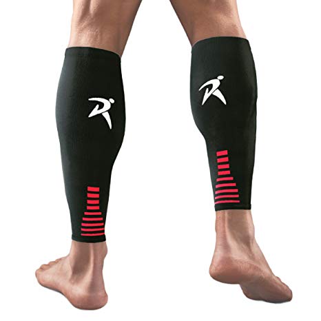 Rymora Calf Compression Sleeves (Graduated Compression, Ergonomic fit for Men and Women) (Ideal for Sports, Work, Flight, Pregnancy)