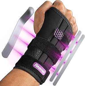 Carpal Tunnel Wrist Brace Night Support with 3 Metal Splints for Sleeping and Soft Thumb Opening, Adjustable Wrist Support Hand Brace for Tendonitis Arthritis Sprains, 1 Unit, Left Hand