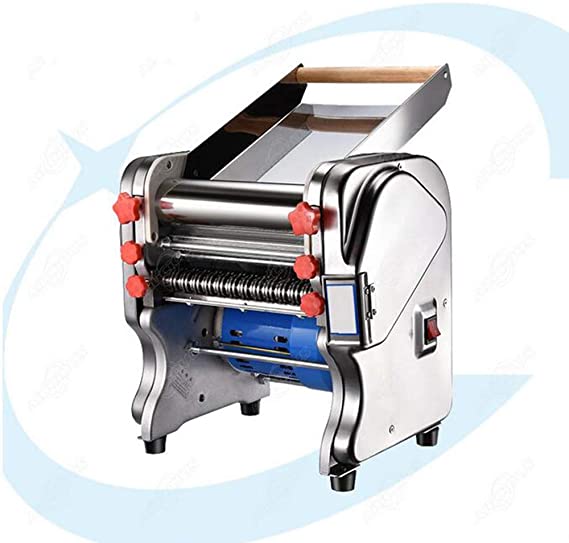 Electric Dough Roller Stainless Steel Dough Sheeter Noodle Pasta Dumpling Maker Machine 220V Roller and Blade Changeable,DoughWidth16cm
