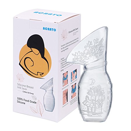 ACRATO Breast Pump Breastmilk Pumps Silicone Comfortable BPA-free Breastfeeding Pump Storage