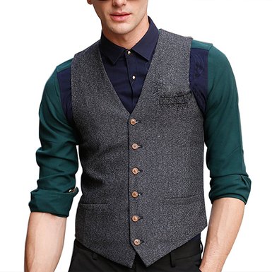 Zicac Men's Unique Advanced Custom Vest Skinny Wedding Dress Waistcoat