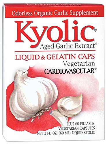 Kyolic Formula 100 Aged Garlic Extract Liquid Vegetarian Cardiovascular (2-Ounce plus 60-Capsules)