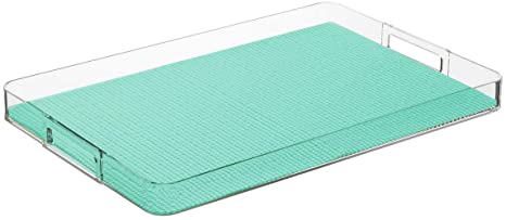 Kraftware Fishnet Collection Rectangular Serving Tray, 19x13 inch, Limpet